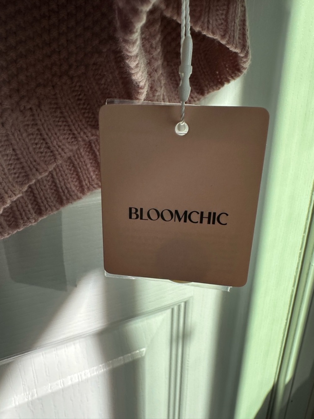 BloomChic Dusty Pink Button-Trim Crewneck Sweater - Picture 5 of 6